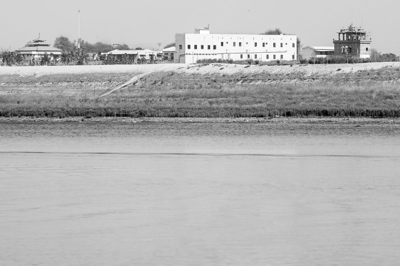 Encroachment in the bed of river Ganga in Varanasi, Uttar Pradesh